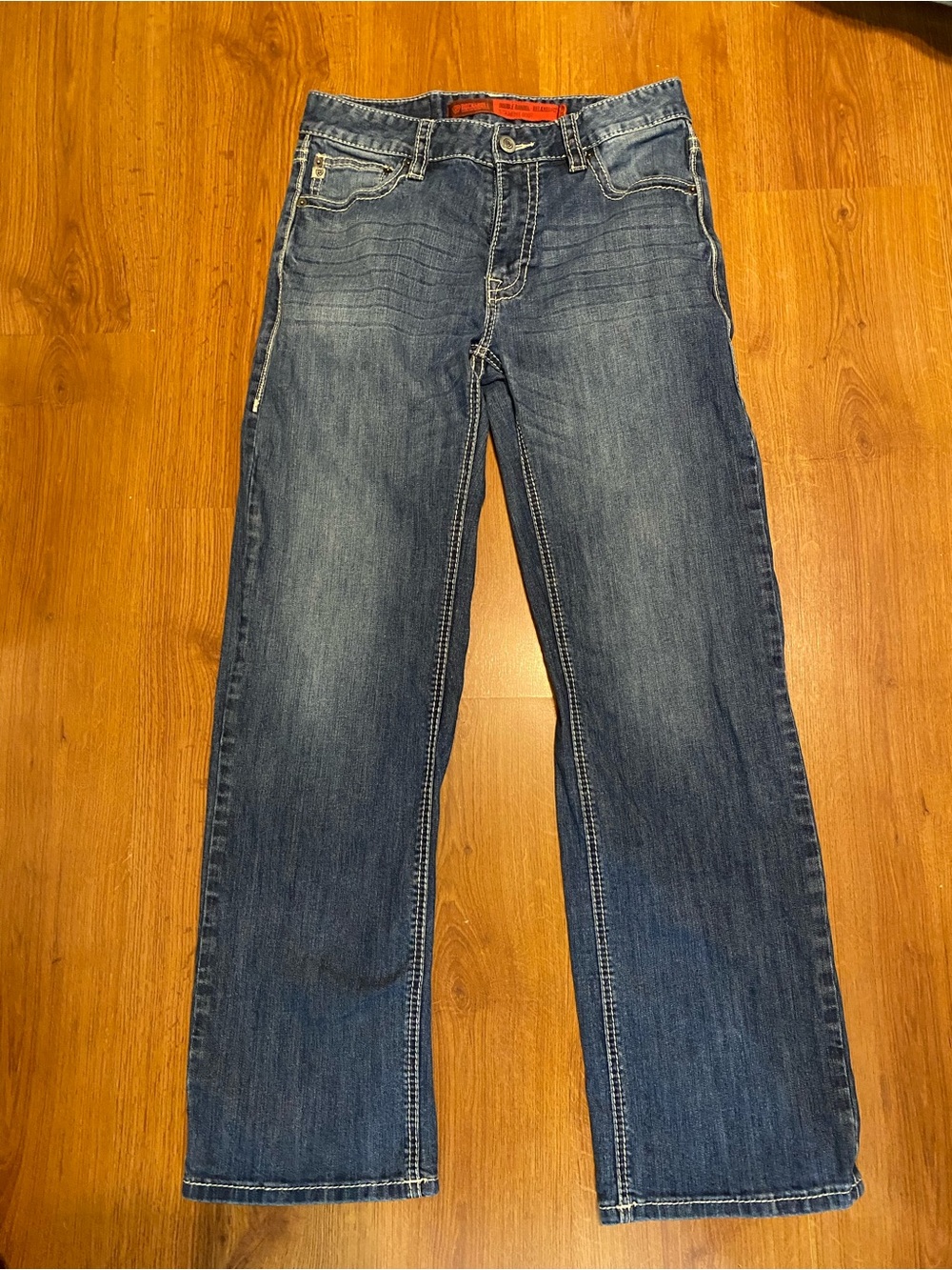 Men’s Rock & Roll Denim Straight Leg Blue Jeans 30x32